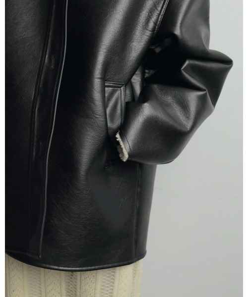 anuke（アンヌーク） レザージャケット ライダース Boa Flight Jacket