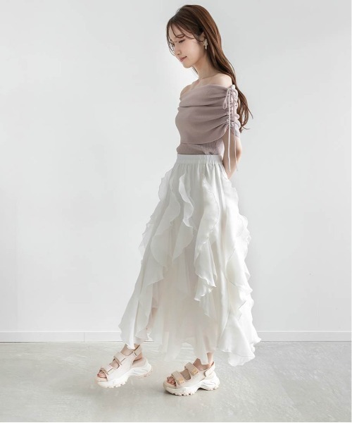 RANDA（ランダ） スカート ラッフルフリルスカート : ZOZOTOWN Yahoo