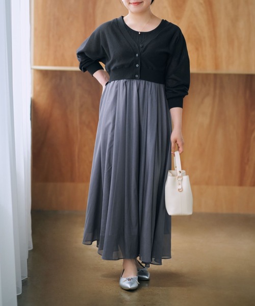 COHINA」 コンビワンピース - ブラック レディース : ZOZOTOWN Yahoo