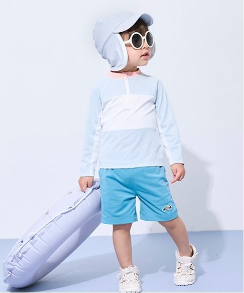 petit main 水着 「SWIM」BOYSバイカラーセットアップ水着