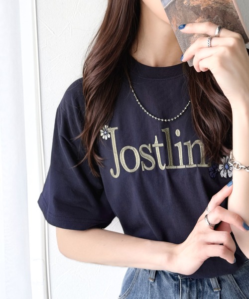 tシャツ 「コットン100％／刺繍入り／3colors」エラビー スプリッグ柄 Tシャツ レディース classicalelf tシャツ ナチュラルな中に、さりげない華。綿100