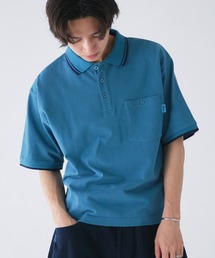 Adoon plain ポロシャツ 半袖 Pocket Piss Name Moss Stitch Polo
