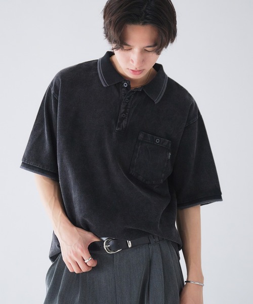 ※*読様 EVISEN BAMBI BORDER POLO SHIRT ブラック Evisen Skateboards（エビセンスケートボード） EVISEN SKATEBOARDS