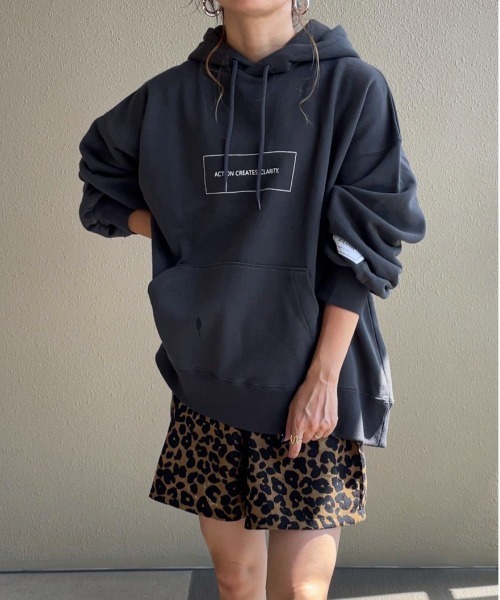 「feepur by saya」 プルオーバーパーカー MEDIUM 杢グレー レディース