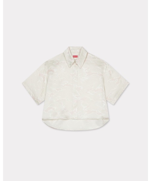 ブラウス シャツ 'KENZO Ocean Camo' ショート スリーブ シルク シャツ レディース