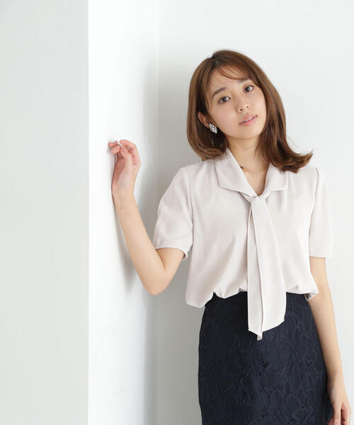 「NATURAL BEAUTY BASIC」 半袖シャツ SMALL ベージュ レディース