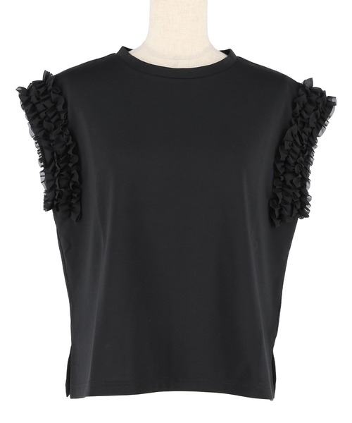 カネコイサオ　ピコフリル　美品　黒　フリル黒パフスリーブTシャツ カネコイサオ ピコフリル 美品 黒 フリル黒パフスリーブTシャツ