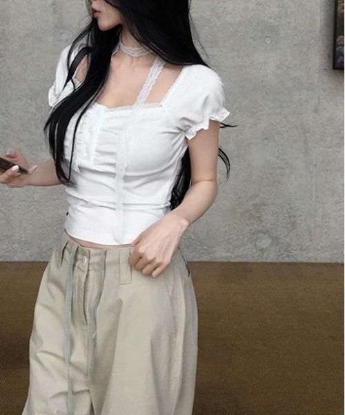 gossip!ロサンゼルス tシャツ Y2K レースタイセット ロマンティック