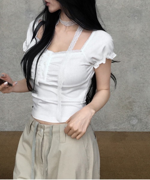 gossip!ロサンゼルス tシャツ Y2K レースタイセット ロマンティック