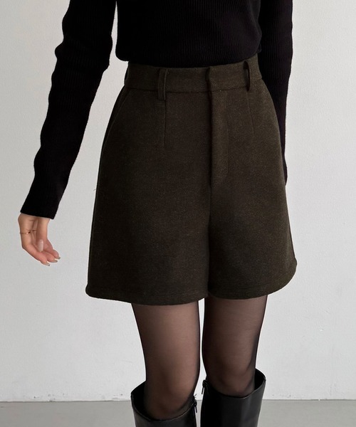 callautia（カラウティア） パンツ メルトンショートパンツ レディース