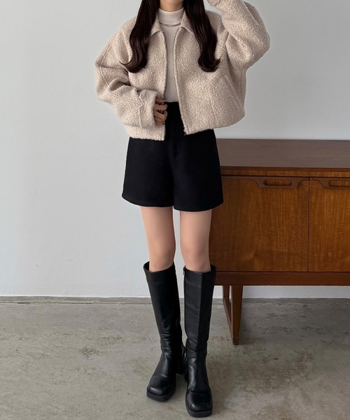 callautia（カラウティア） パンツ メルトンショートパンツ レディース