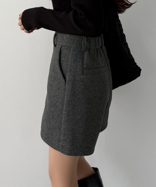 ツイード／ウールメルトン ショートパンツ | LANVIN en Bleu (Women