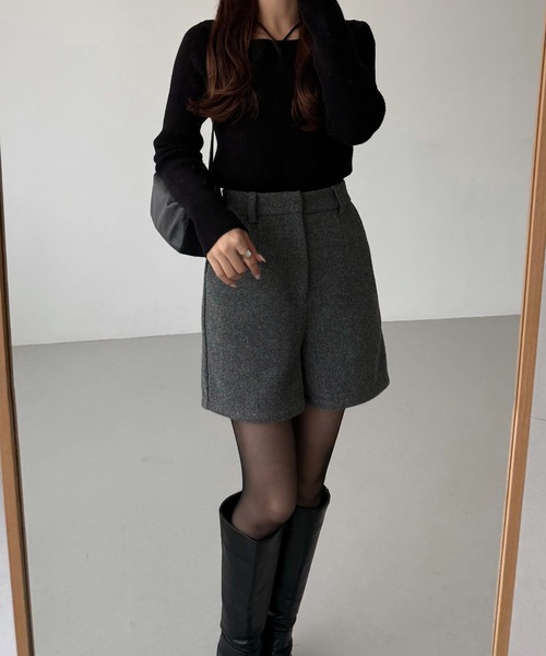 callautia（カラウティア） パンツ メルトンショートパンツ レディース
