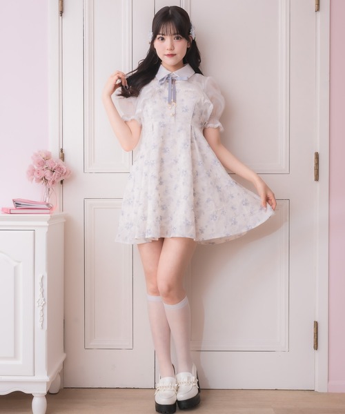 ROJITA ワンピース シアーボレロ風フラワーワンピース