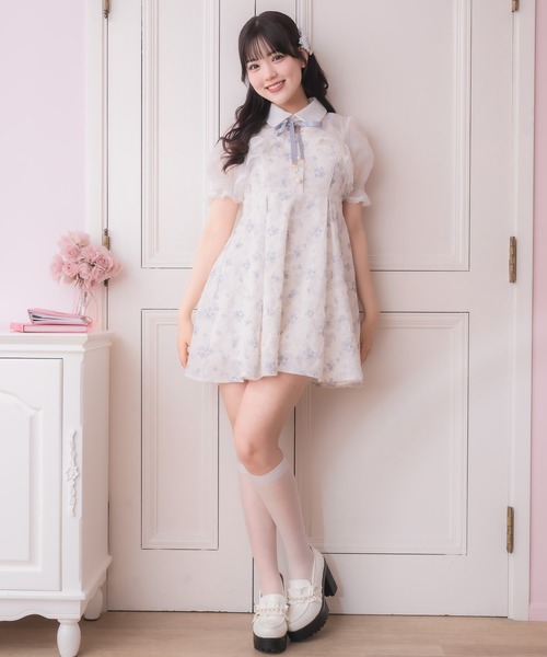 ROJITA ワンピース ロジータ ROJITA 配色レースセーラーカラーワンピース