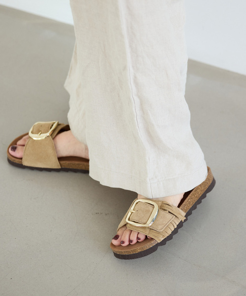 LE TALON サンダル VINILO/ヴィニーロ FRINGESANDAL レディース