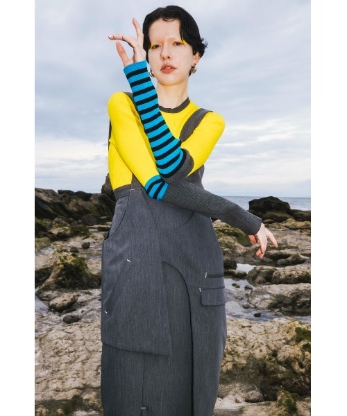 OMMO（オーエムエムオー） ニット セーター POINT BORDER BLOCKING KT