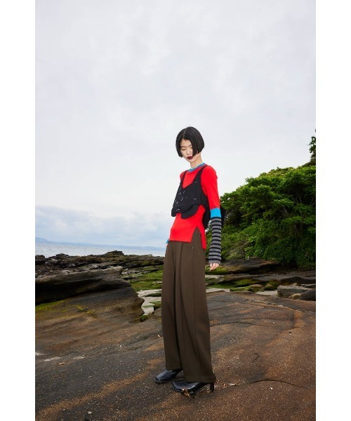 OMMO（オーエムエムオー） ニット セーター POINT BORDER BLOCKING KT