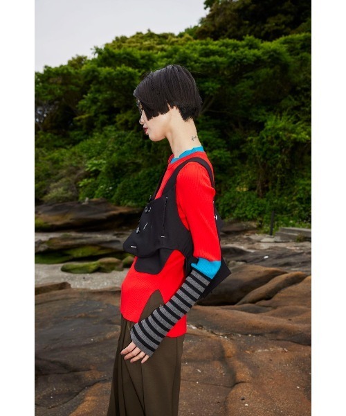 OMMO（オーエムエムオー） ニット セーター POINT BORDER BLOCKING KT