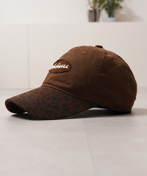 キャップ 帽子 レオパード バイザー ヴィンテージ カーブキャップ