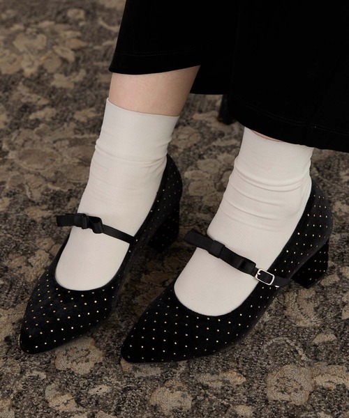 BONLECILL noir パンプス 「BONLECILL noir」ポインテッドトゥチャン
