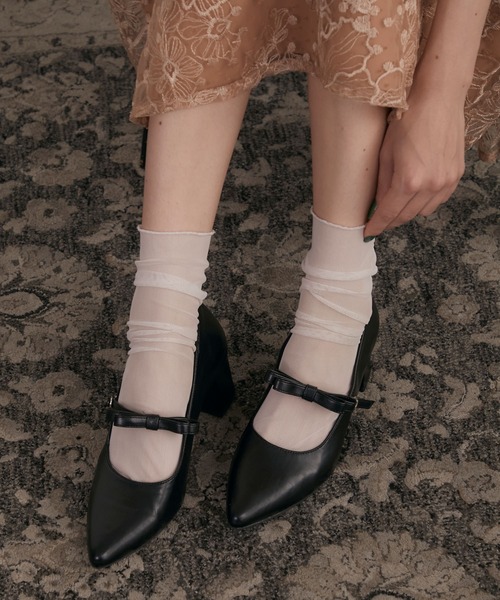 BONLECILL noir パンプス 「BONLECILL noir」ポインテッドトゥチャン