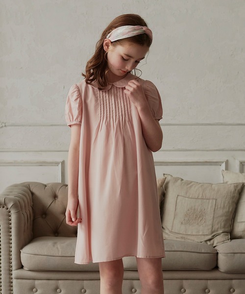 DRESCCO（ドレスコ） ワンピース ラウンドネックベビーピンク半袖