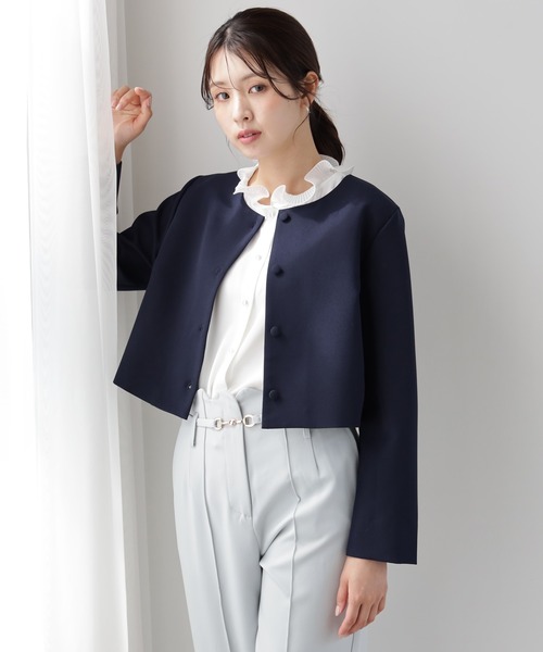 DRESS+（ドレスプラス） カーディガン 喪服にも使えるノーカラー