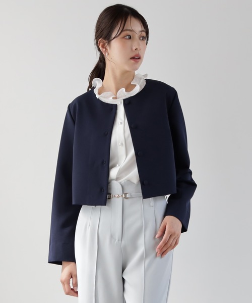 DRESS+（ドレスプラス） カーディガン 喪服にも使えるノーカラー