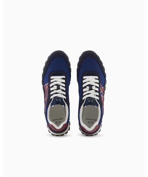 【美品 未使用】 アルマーニエクスチェンジ ダークブルー ネイビー スニーカー ARMANI EXCHANGE スニーカー 「A|X アルマーニ エクスチェンジ」AXロゴ