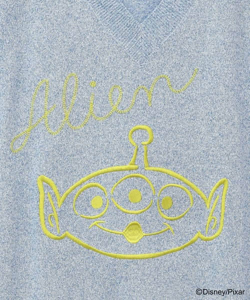 Disney（ディズニー） ベスト ジレ TOY STORY / 刺繍Vネックニット