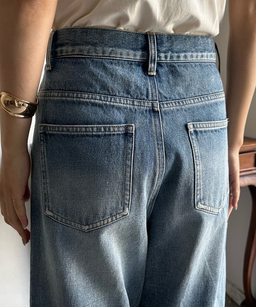 「DouDou」 デニムパンツ 36 スカイブルー レディース_画像5