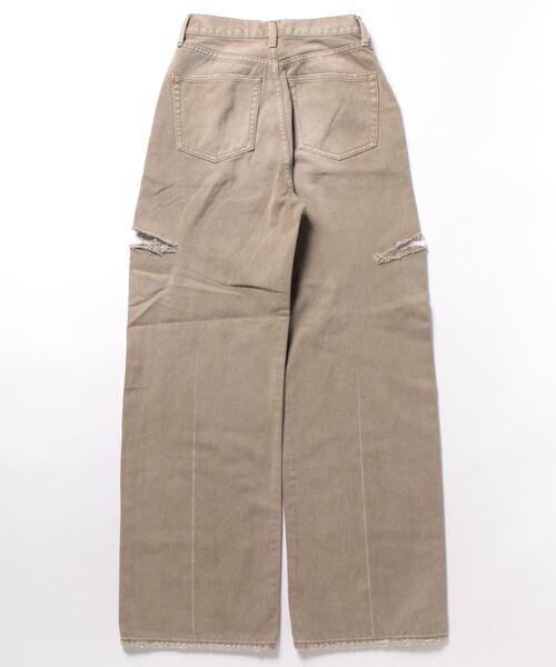 「EMODA」 ダメージ加工デニムパンツ MEDIUM ブラック レディース