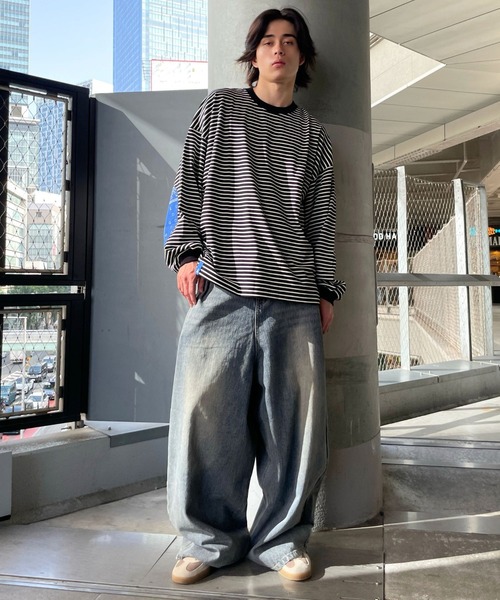 ALOUND Tシャツ ボーダー　アラウンド　alound tシャツ ALAND tシャツ 「UNISEX」ALAND／AロゴボーダーT レディース メンズ