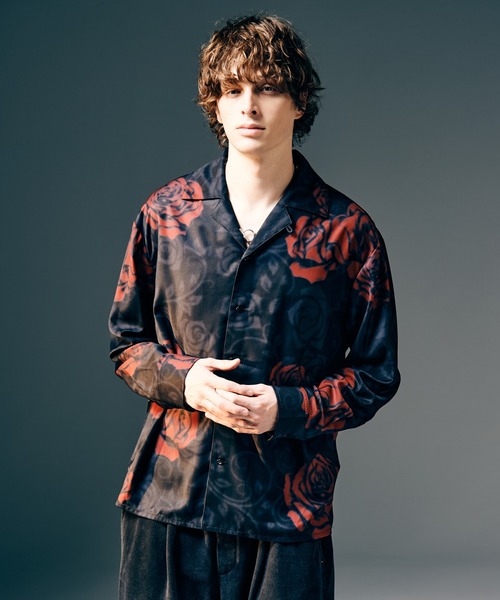 glamb（グラム） シャツ Rose Blur Shirt / ローズブラーシャツ メンズ