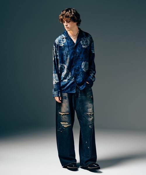 glamb（グラム） シャツ Rose Blur Shirt / ローズブラーシャツ メンズ