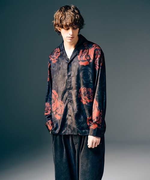 glamb 柄シャツ glamb（グラム） シャツ Rose Blur Shirt / ローズブラーシャツ メンズ