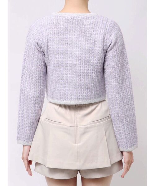 dazzlin（ダズリン） カーディガン ツイードライクショートニット