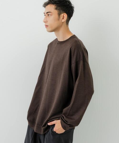 ニット/セーター admance Short Basic Knit brown URBAN RESEARCH ROSSO（アーバンリサーチロッソ）の「ショート片畦