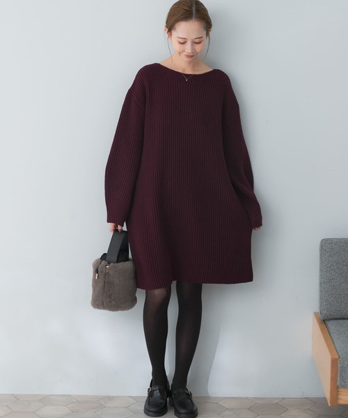 URBAN RESEARCH ROSSO WOMEN」 ニットワンピース FREE グレー