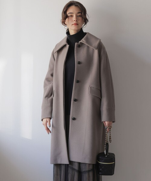 組曲（KUMIKYOKU） ステンカラーコート コート ウールモッサステン