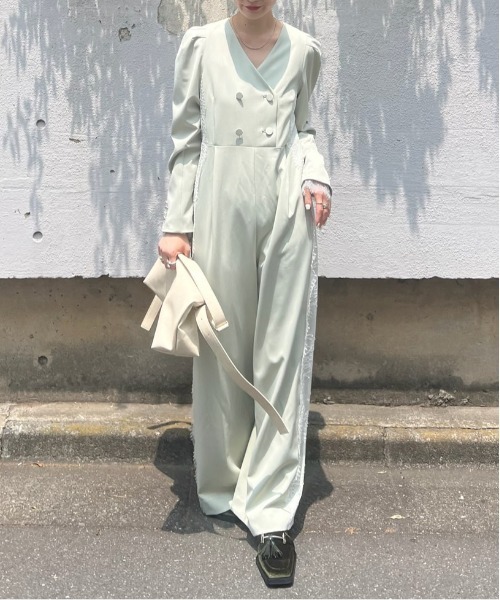 Ameri（アメリ） パンツドレス UND TAKE ON LACE ROMPERS : ZOZOTOWN