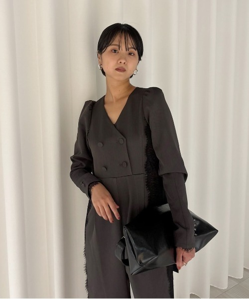 Ameri（アメリ） パンツドレス UND TAKE ON LACE ROMPERS : ZOZOTOWN