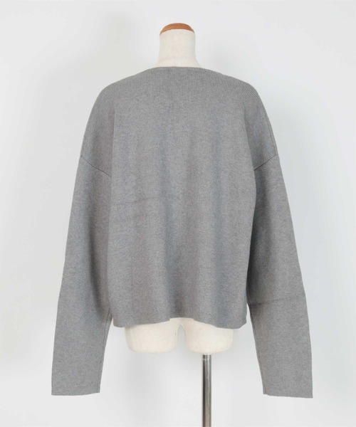 「ur's」 長袖ニット S 杢グレー レディース_画像4