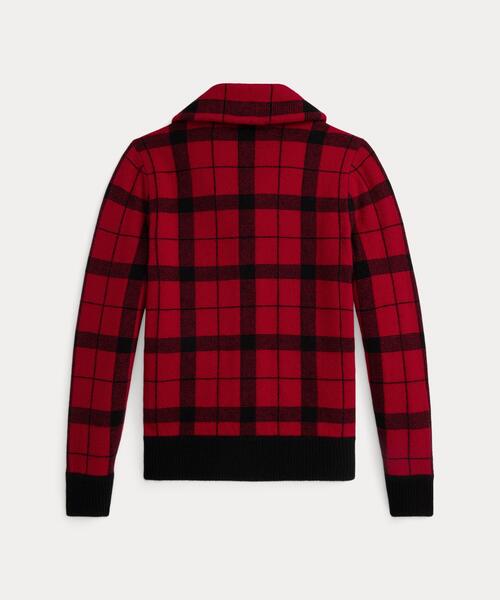 POLO RALPH LAUREN / カーディガン(厚手)/XS/ウール/RED/チェック/クロップド Polo Ralph Lauren Childrenswear カーディガン チェック ウール