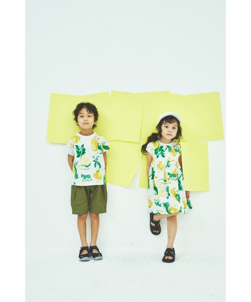 「maarook」 「KIDS」半袖ワンピース 130cm イエロー キッズ_画像6