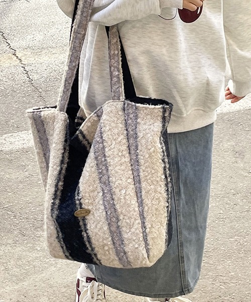 florist（フローリスト） トートバッグ リバーシブル ボア アソート柄