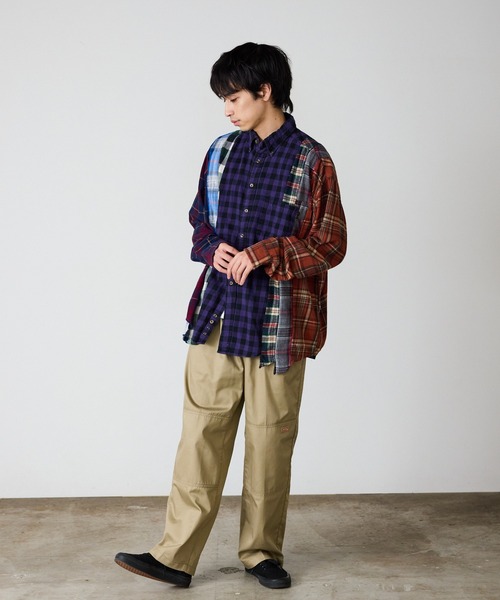 ALL RUNS シャツ リメイク加工 チェックシャツ メンズ : ZOZOTOWN