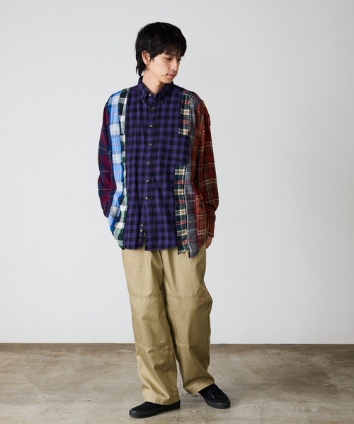 ALL RUNS シャツ リメイク加工 チェックシャツ メンズ : ZOZOTOWN