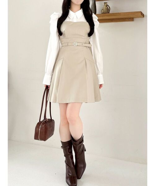 dazzlin（ダズリン） ワンピース 長袖レイヤードシャツミニワンピース